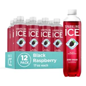 Sparkling Ice | Black Raspberry Sparkling Water,17 fl Ounce Bottles (Pack of 12)
