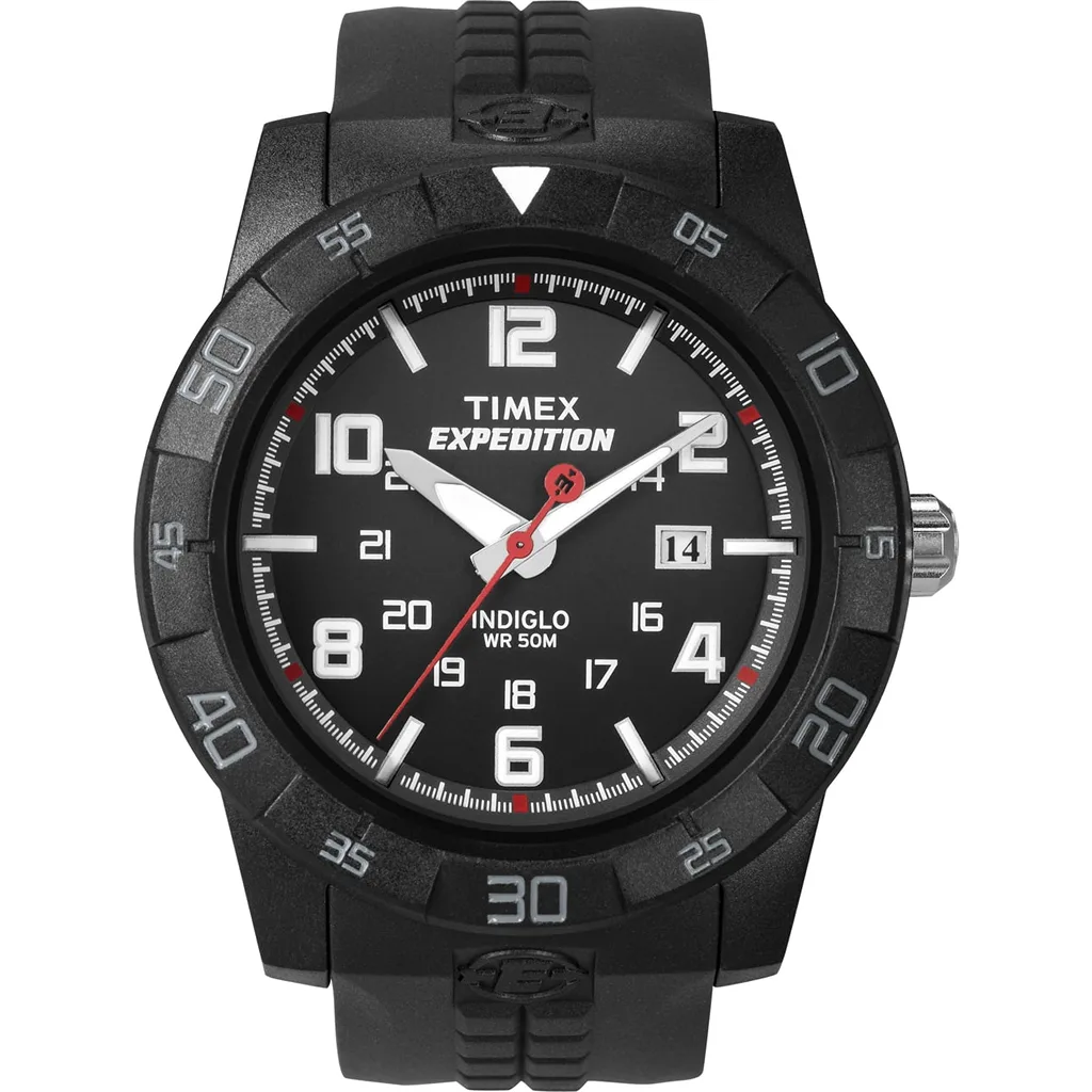 Timex Men's Expedition Rugged Core Analog Black 43mm Outdoor Watch | Resin Strap