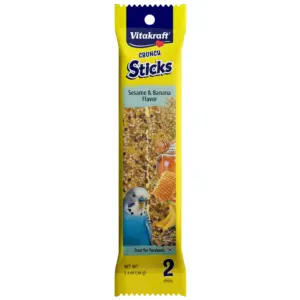 Vitakraft Parakeet Crunch Sticks w/Sesame and Banana Treat Sticks 2pk 1.4 Ounce