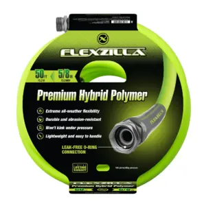 Flexzilla Premium Grade Garden Hose | 5/8 Inch. x 75ft. | Hybrid Polymer | ZillaGreen | Single | 75'