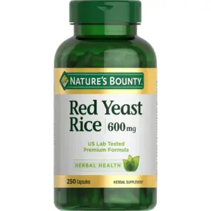 Nature’s Bounty Red Yeast Rice 600 mg Capsules | Herbal Health | 250 Ct | 1
