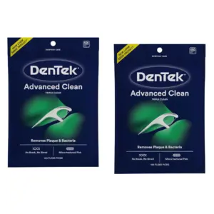 DenTek Flossers | Advanced Clean Dental Floss Picks | No Break and No Shred Floss | 150 Count