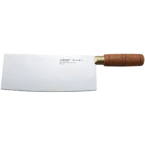 Winco Blade Chinese Cleaver w/ wooden handle | blade 8?x3 ½? overall length 12 ½?