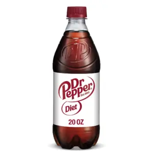 Diet Dr Pepper Soda Pop | 20 fl Ounce | Bottle | Single