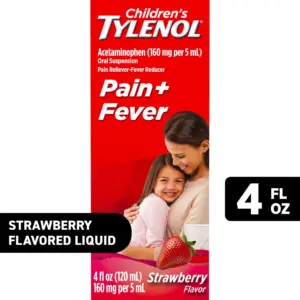 Children's Tylenol Pain + Fever Relief Medicine | Strawberry | 4 fl. Ounce