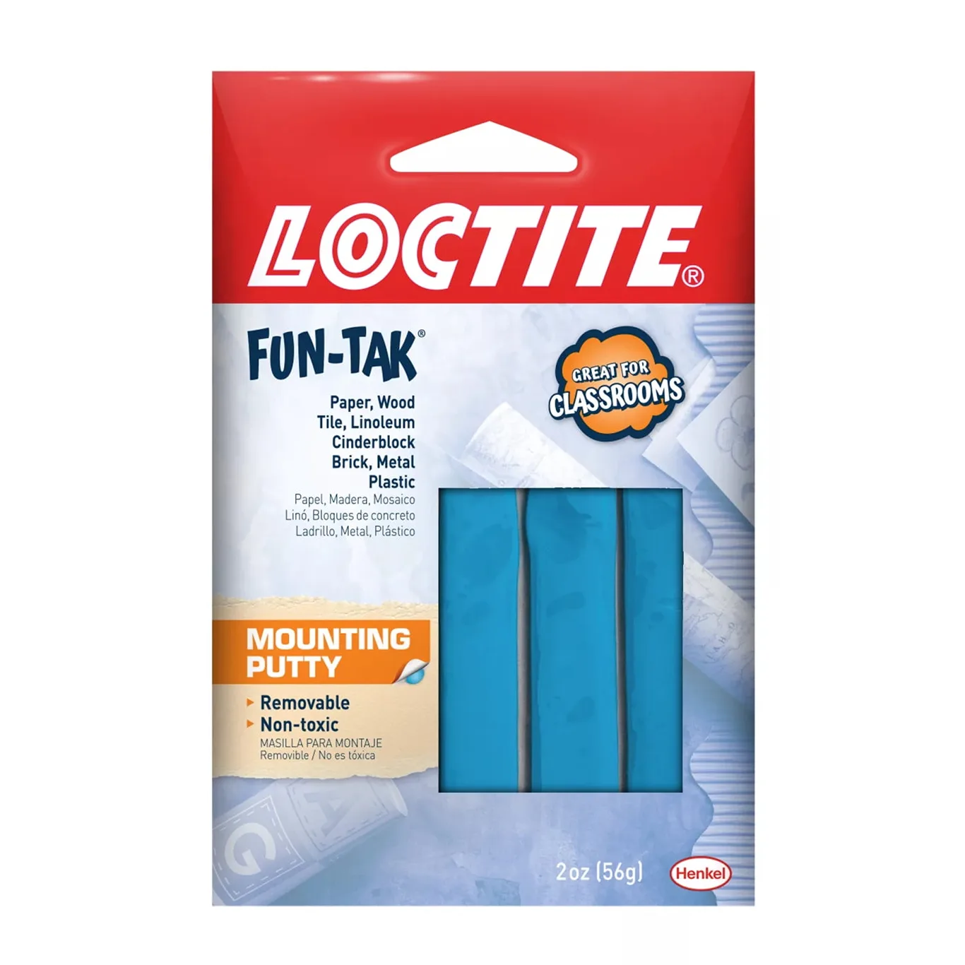 Loctite Fun-Tak Mounting Putty | Blue 2 Ounce Wallet | Single | 1
