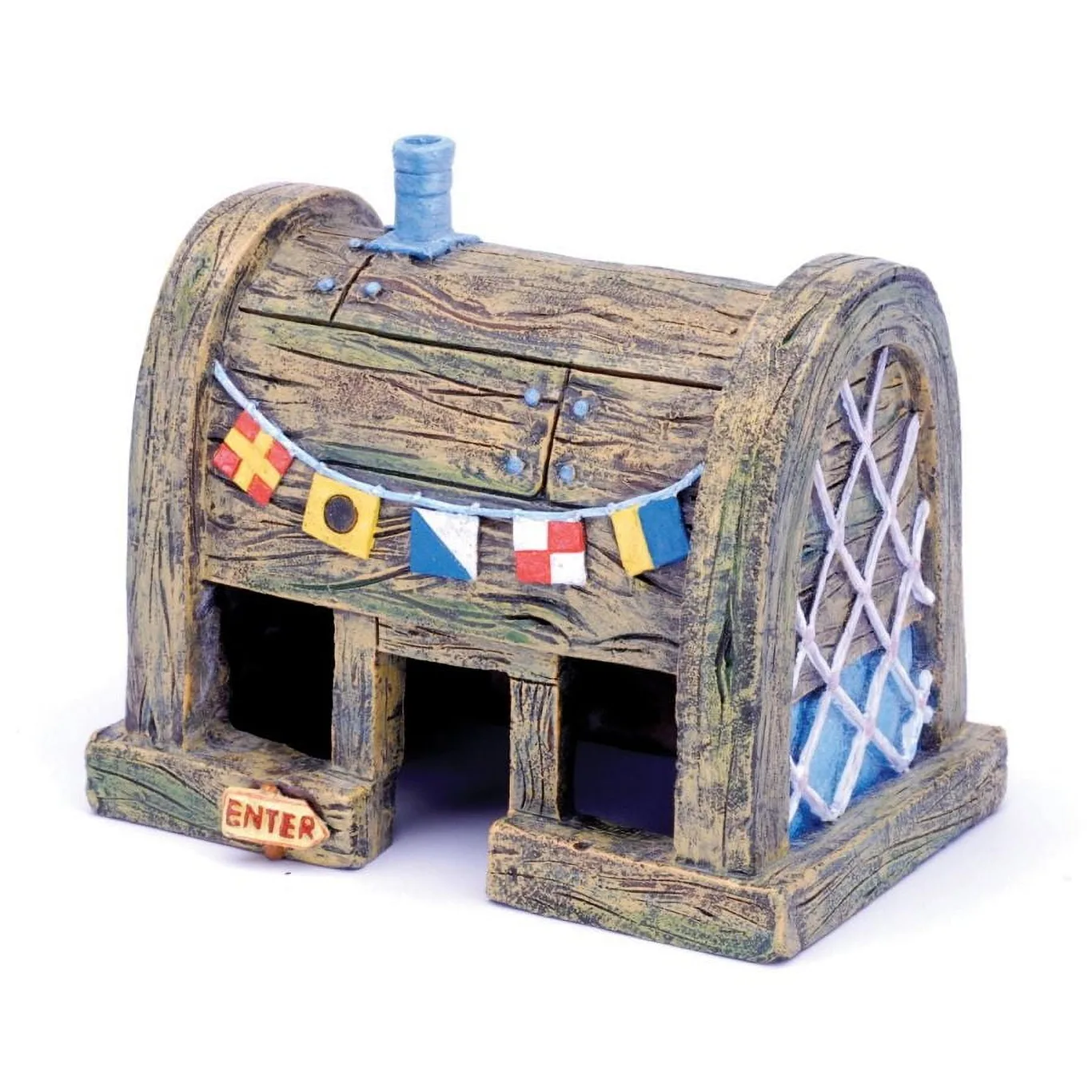 Penn-Plax Spongebob Squarepants Aquarium Resin Ornament | The Krusty Krab | Brown Color | Medium