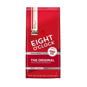 Eight O'Clock Coffee Medium Roast Whole Bean | The Original 21 Ounce