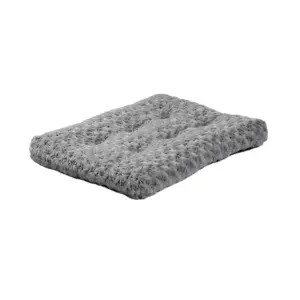 MidWest Quiet Time Dog Bed and Crate Mat | Deluxe Ombre Swirl | 24 | Gray | 24 Inch