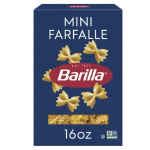 Barilla Classic Non-GMO | Kosher Certified Mini Farfalle Pasta | 16 Ounce | Single