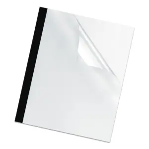 Fellowes Thermal Binding Presentation Covers | 11-1/8 x 9-3/4 | Black/Clear | 10 Count | 10 Pack
