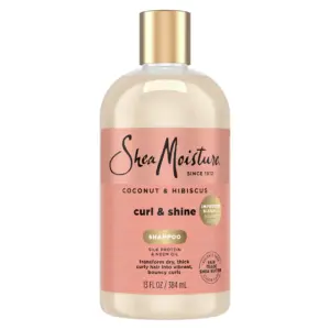 SheaMoisture Curl and Shine Coconut Shampoo Coconut and Hibiscus for Curly Hair Paraben Free Shampoo 13 Ounce
