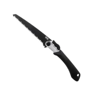 S.O.G Folding Saw 8.25 Steel Powder Coat Black Wood Saw Soft Grip Tpr Black Handle