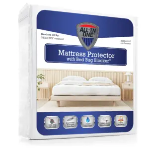 All-Inch-One Bed Bug Blocker Water Resistant Zippered Mattress Protector | Twin
