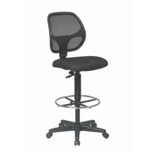 Office Star Products Deluxe Mesh Back Drafting Chair with 18-Inch Diameter Foot Ring