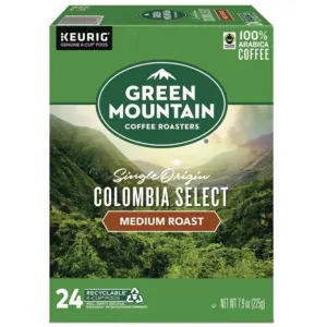 Green Mountain Coffee Colombia Select Fair Trade Certified K-Cup Pods | Medium Roast | 24 Count for Keurig Brewers | 96