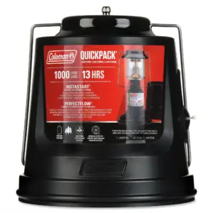Coleman Quick-Pack 810 Lumens 2-Mantle Propane Lantern with Carry Case | Black