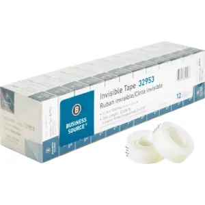 Business Source Invisible Tape Value Pack 1 Core 3/4x1000 12/Pack Clear 32953 | Single