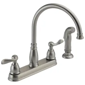 Delta Windemere Two-Handle Kitchen Faucet | 21996LF-SS | Stainless | Brilliance Stainless