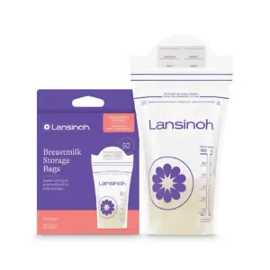 Lansinoh Breastmilk Storage Bags | 50 Count | Baby Essentials | Fast Freeze and Thaw Breast Milk Bags for Baby Bottle Feeding | Superior Strength and Stretch | 6 Ounce