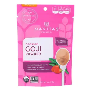 Organic Goji Berry Powder by Navitas Naturals | 4 Ounces