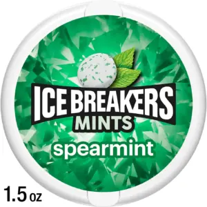 Ice Breakers Spearmint Sugar Free Mints | Tin 1.5 Ounce | Single