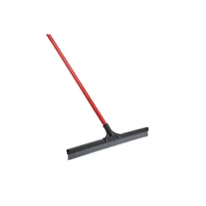 Libman High Power Commercial 24 Rubber Flex Blade Floor Squeegee Red Steel Handle (Premium Edition)