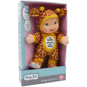 Baby's First Sing and Learn Giraffe Soft and Cuddly Singing Musical Doll | Teaches ABC's and Numbers