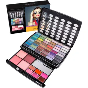 SHANY Glamour Girl Makeup Kit Eyeshadow Beauty Palette with Eye shadows | Blushes | Lipstick Lip-gloss | Make up Mirror | Cosmetics applicators | Premium Gift Packaging