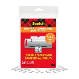 Scotch Thermal Laminating Pouch | 20 Count | 5 x 7 | 5 Mil