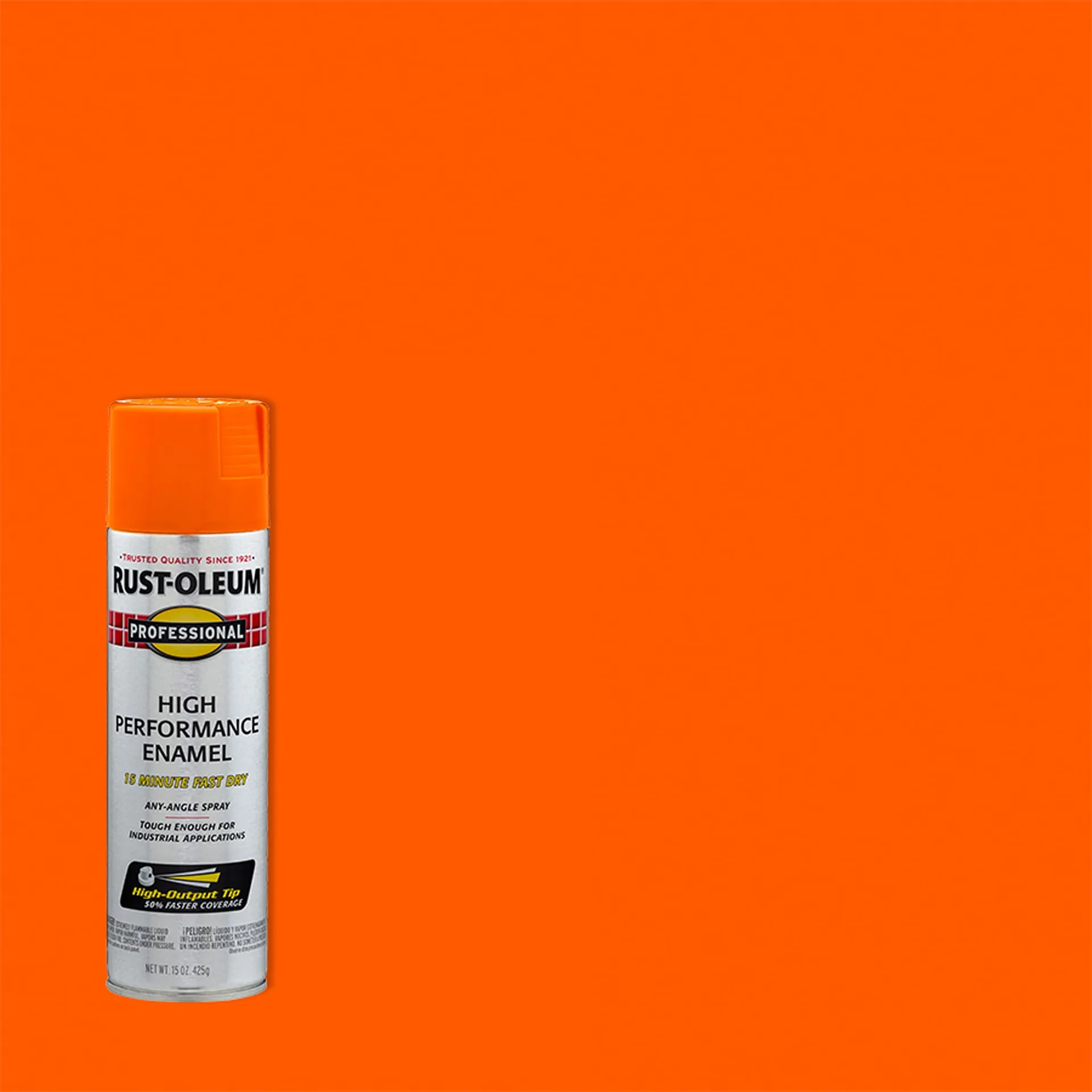 Safety Orange | Rust-Oleum Professional High Performance Gloss Enamel Spray Paint-7555838 | 15 Ounce | 6 Pack
