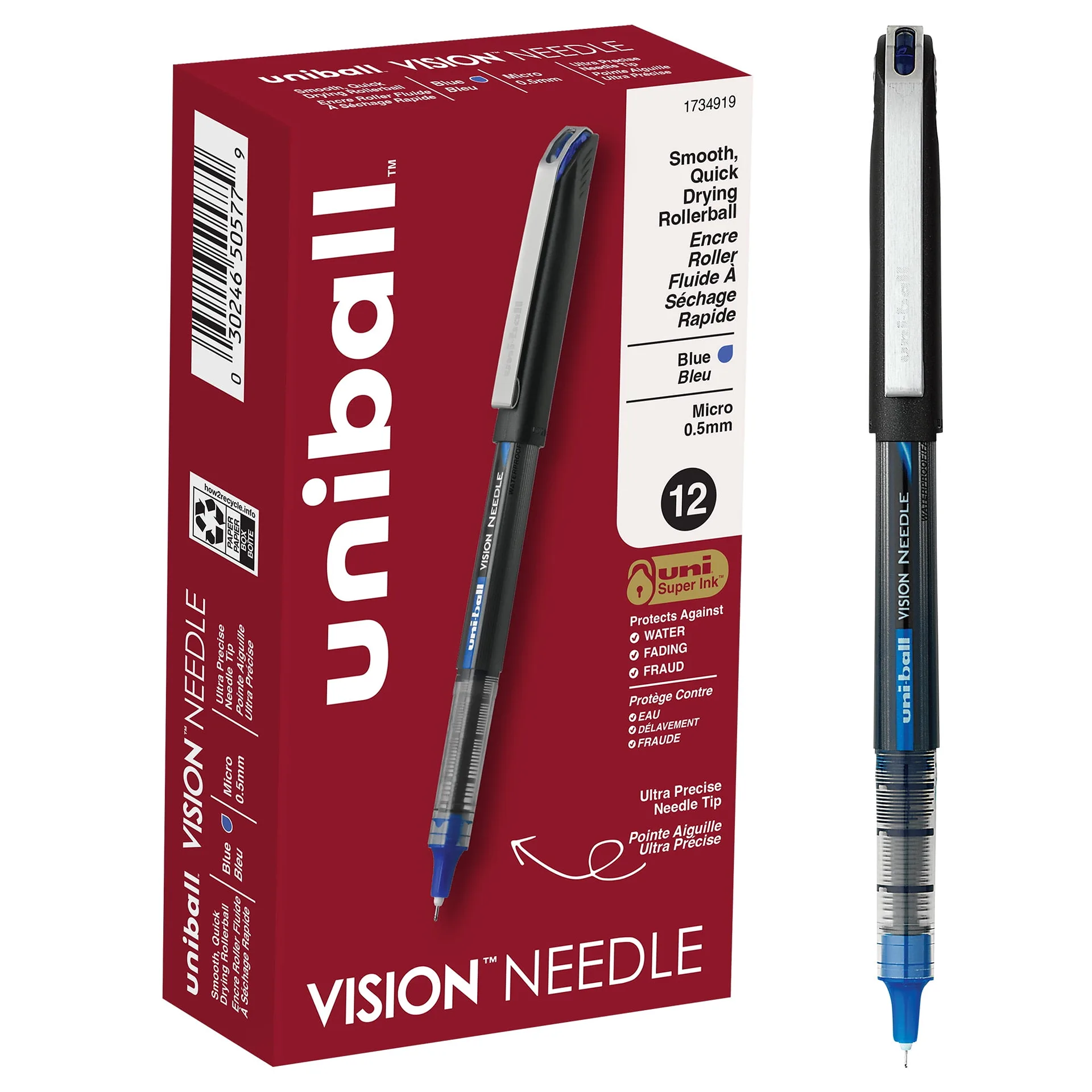 Uni-Ball | SAN1734919 | Needle Vision Soft Grip Pens