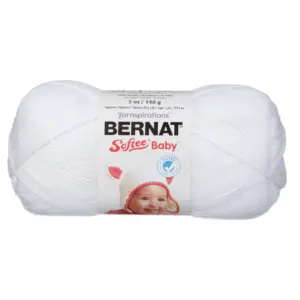 Bernat Softee Baby Yarn | White | 5oz(140g) | Light | Acrylic | Single