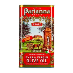 Partanna Robust Extra Virgin Olive Oil | Premium Castelvetrano Oil | Harvested Inch Sicily | Pure Authentic Italian | Monovarietal | Rich Inch Flavor | First Cold Pressed | 101 fl Ounce (3 L) Tin | 101 fl Ounce (3 L)