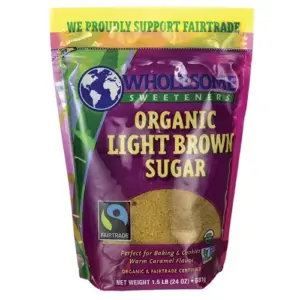 Wholesome Organic Fair Trade Light Brown Sugar | 24 Ounce