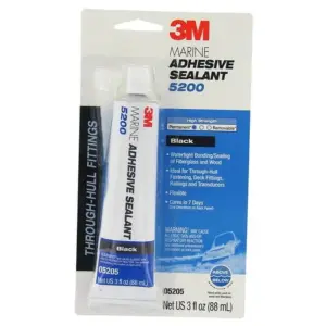 3M Marine Black 5200 Adhesive Sealant 3 fl. Ounce. Carded Pack
