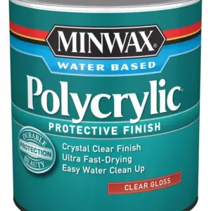 Minwax 65555444 Polycrylic Protective Finish | Clear Gloss | 1 Quart | (1 Piece | 1 Pack)