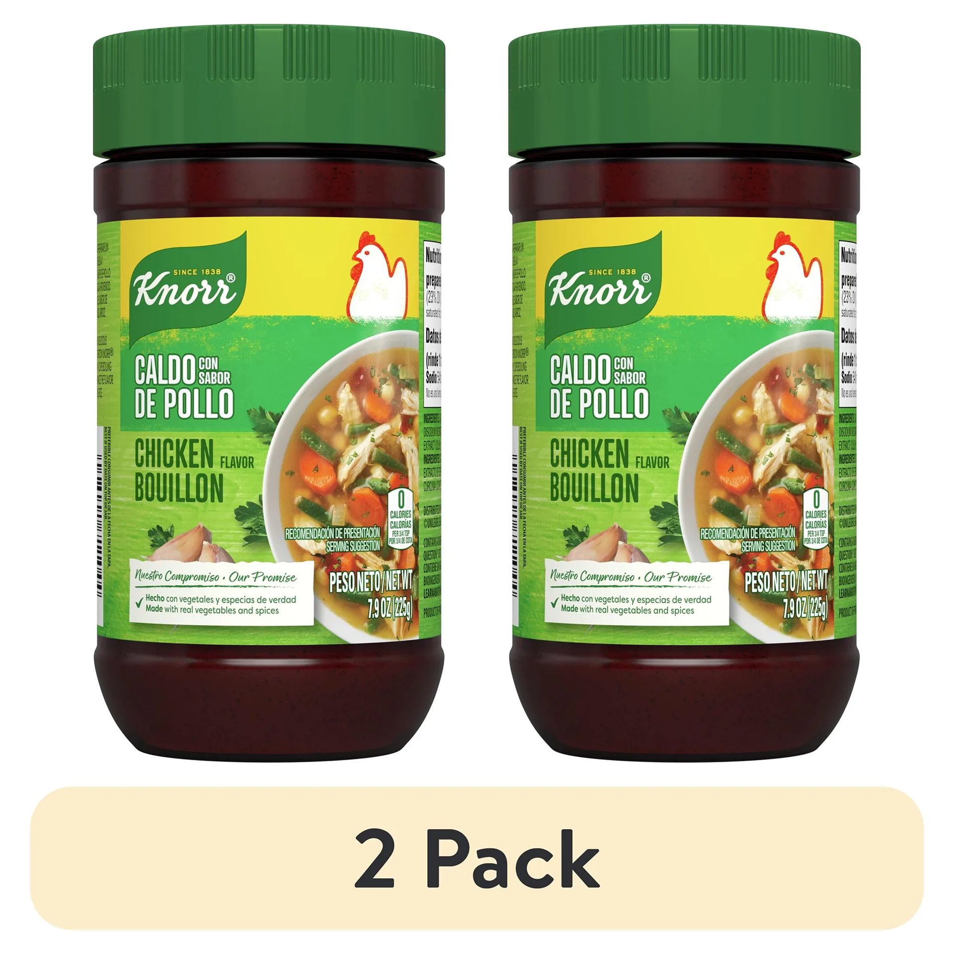 Knorr Granulated Bouillon Chicken Flavor Cholesterol-Free Powder | 7.9 Ounce Jar