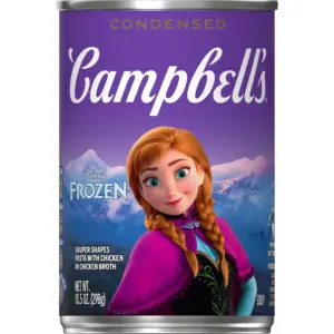 Campbells Condensed Kids Soup | Disney Frozen Souper Shapes Pasta with Chicken Inch Chicken Broth | 10.5 Ounce Can | Single | Kids Disney Frozen Pasta and Chicken