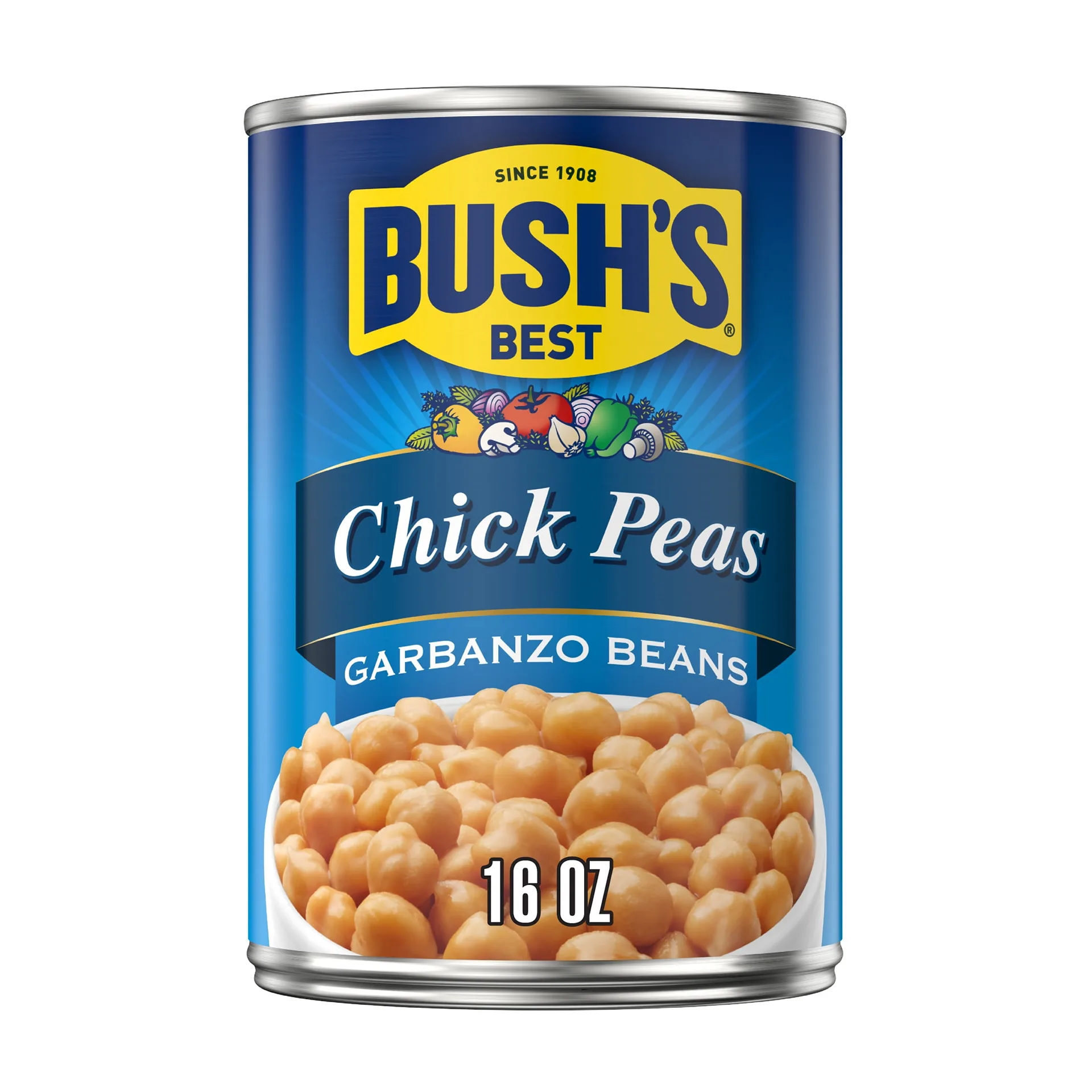 Bush's Canned Garbanzo Beans | Canned Chickpeas | 16 Ounce Can | Single