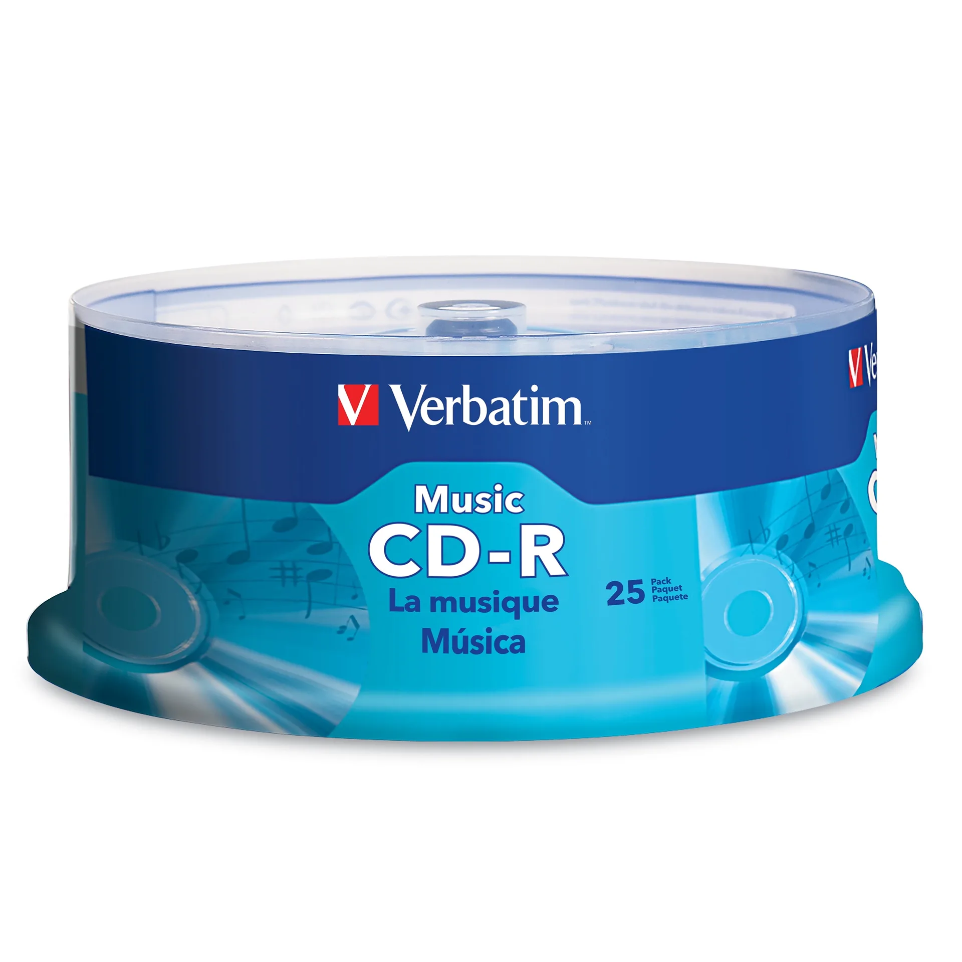 Verbatim 96155 700 MB/80 min 40x Spindle CD-R Music Recordable Disc | Silver (25/Pack)