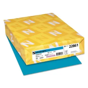 Astrobrights 22861 65 lbs. 8-1/2 Inch. x 11 Inch. Color Cardstock | Celestial Blue (250/Pack)
