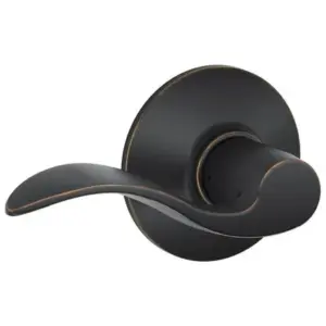 Schlage F10VACC716 Accent Passage Lever | Aged Bronze
