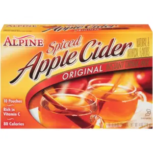 Alpine Spiced Cider Original Powdered Drink Mix | Apple Flavor | 10 Pouches | Single