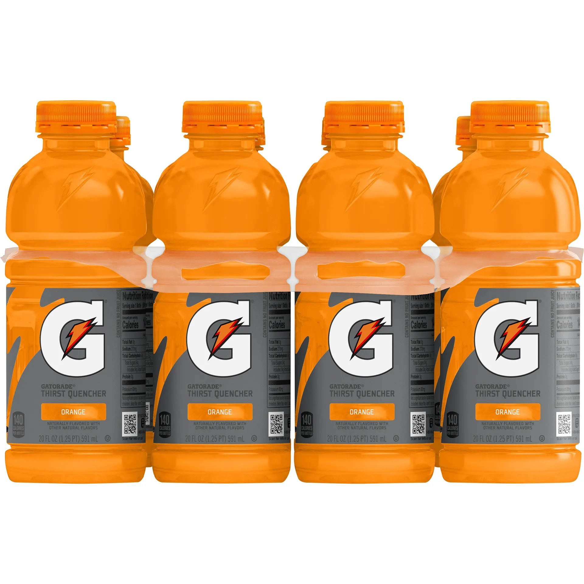 Gatorade Thirst Quencher Orange Sports Drinks | 20 fl Ounce | 8 Count Bottles