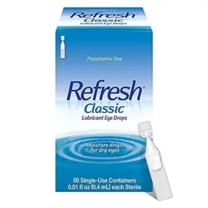 Refresh Classic Lubricant Moisturizing Eye Drops | Preservative Free | 0.01 Ounce | 50 Ct | 5 Pack