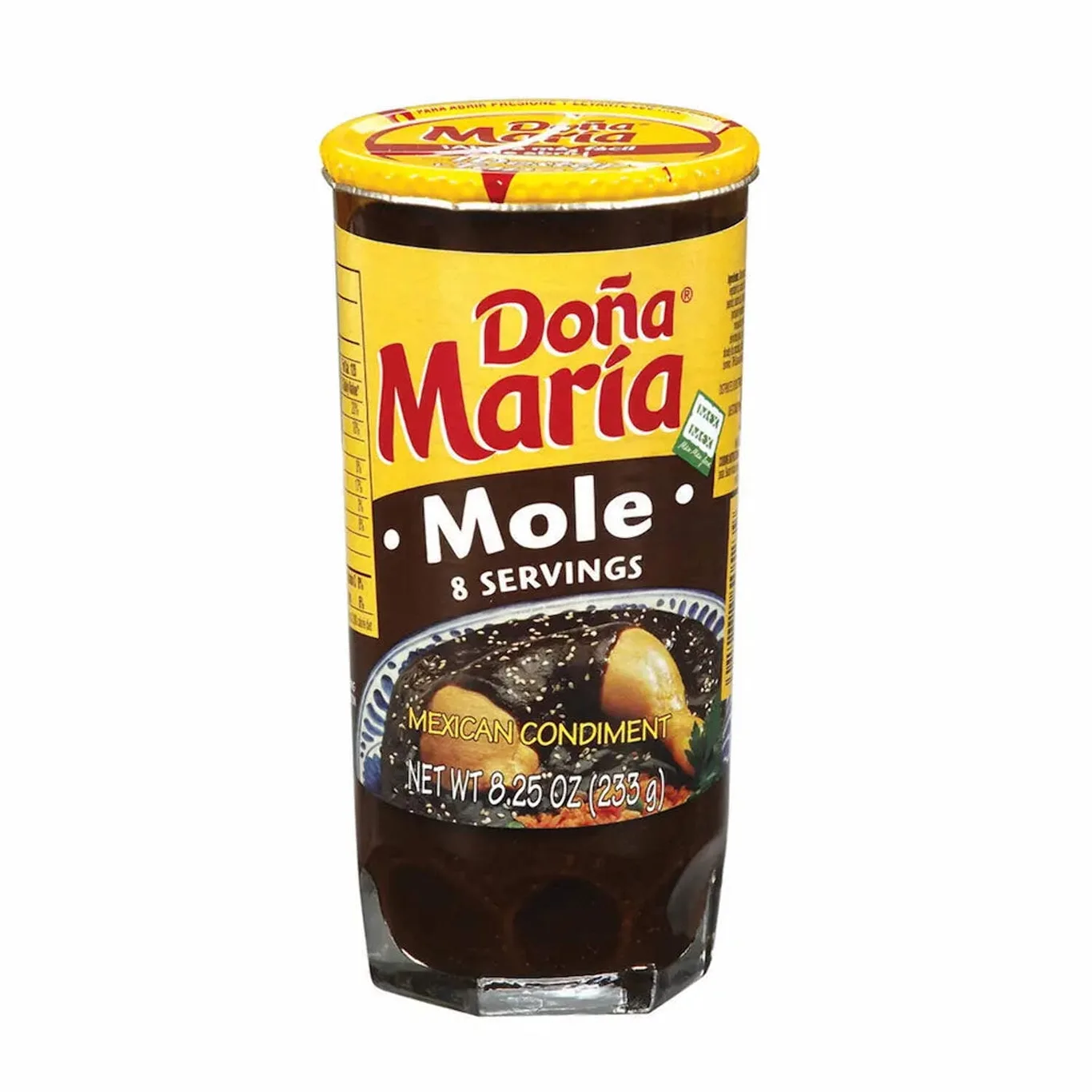 DONA MARIA Traditional Mole | Shelf Stable | 8.25 Ounce Regular Glass Jar