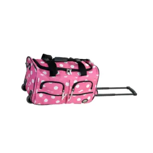 Rockland Luggage 22 Rolling Duffle Bag PRD322 | Pink Dot