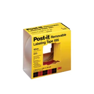 Post-it Removable Labeling Tape | 2 Inch x 36 yd | White | Single