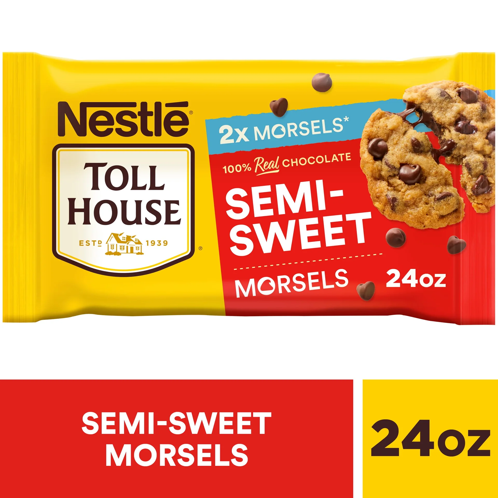 Nestle Toll House Semi Sweet Chocolate Regular Baking Chips | 24 Ounce Bag